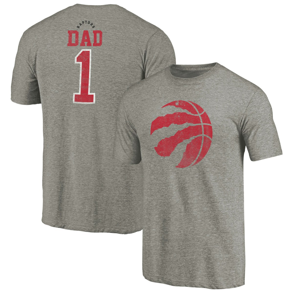 Toronto Raptors Greatest Dad Tri-Blend T-Shirt Gray - NBA