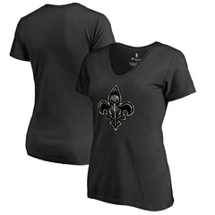 New Orleans Pelicans Women's Cloak Camo V-Neck T-Shirt Black - NBA