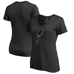 San Antonio Spurs Women's Cloak Camo V-Neck T-Shirt Black - NBA