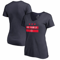 Washington Wizards Women's Hometown Collection DC Family V-Neck T-Shirt Navy - NBA