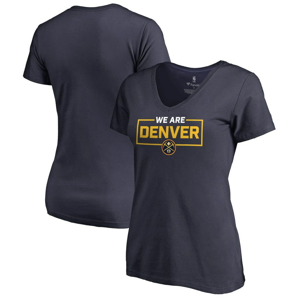 Denver Nuggets Women's We Are Iconic Collection V-Neck T-Shirt Navy - NBA