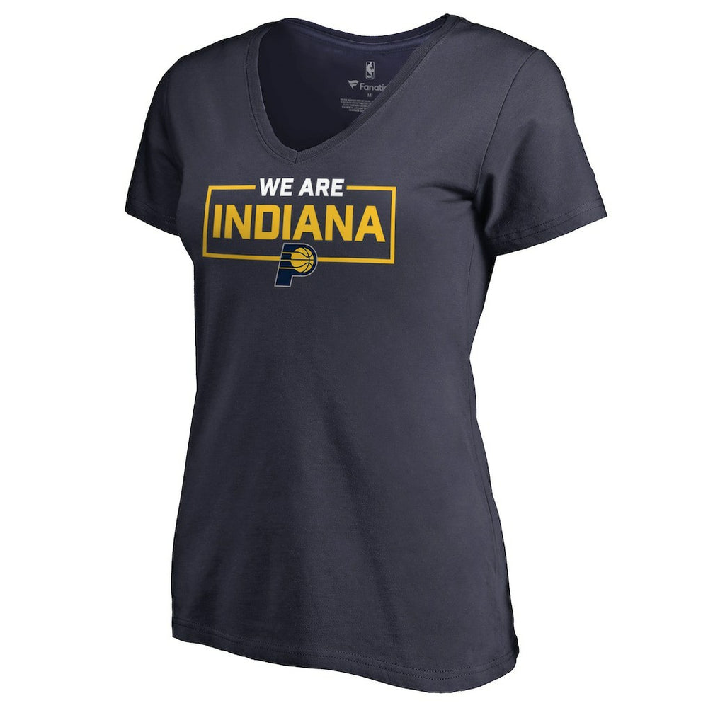 Indiana Pacers Women's We Are Iconic Collection V-Neck T-Shirt Navy - NBA