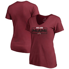 Miami Heat Women's We Are Iconic Collection V-Neck T-Shirt Red - NBA