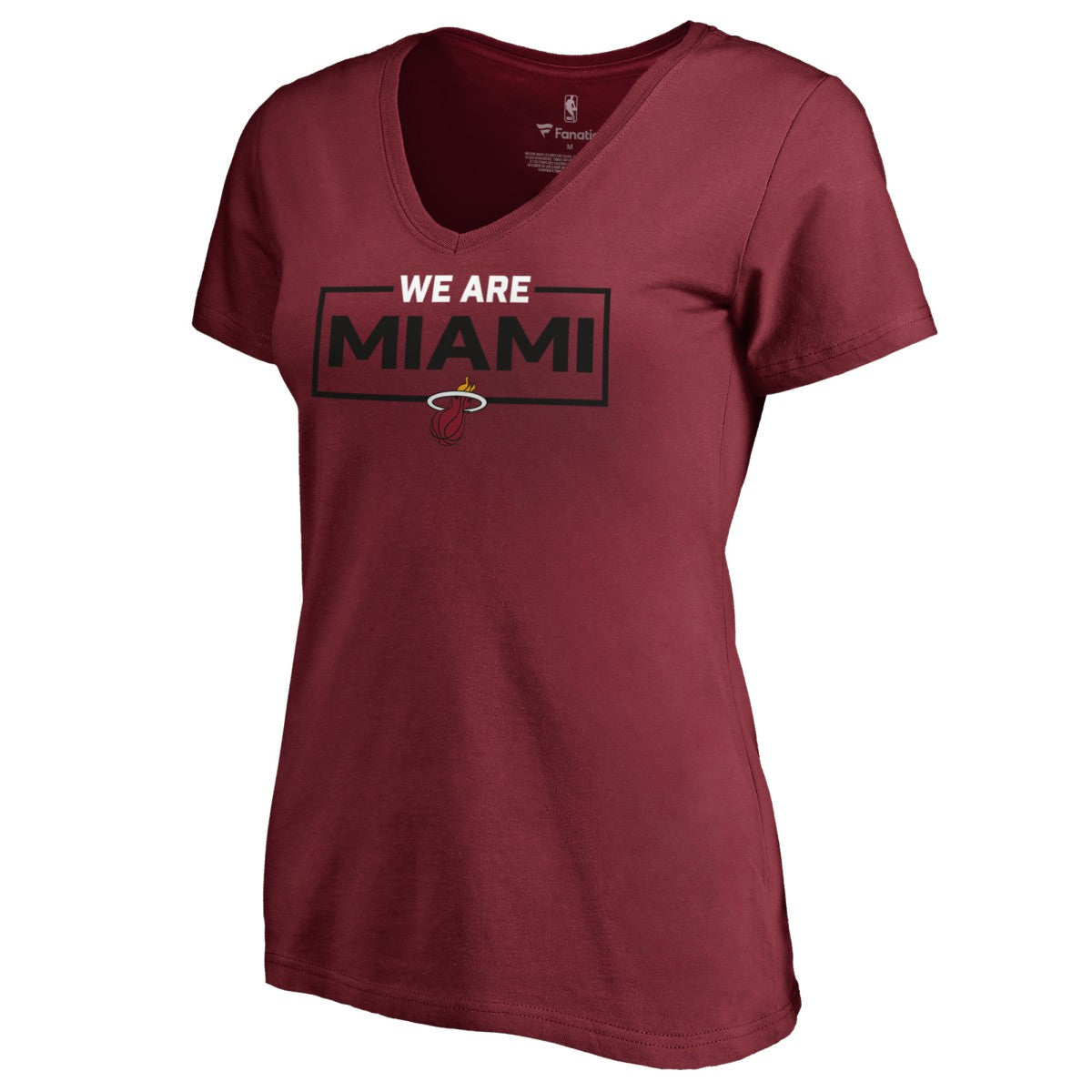 Miami Heat Women's We Are Iconic Collection V-Neck T-Shirt Red - NBA