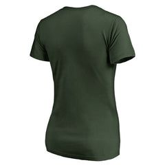 Milwaukee Bucks Women's We Are Iconic Collection V-Neck T-Shirt Green - NBA