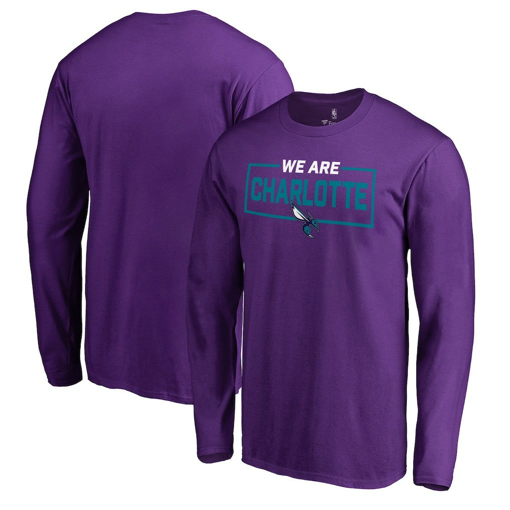 Charlotte Hornets We Are Iconic Collection Long Sleeve T-Shirt Purple - NBA