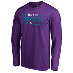 Charlotte Hornets We Are Iconic Collection Long Sleeve T-Shirt Purple - NBA