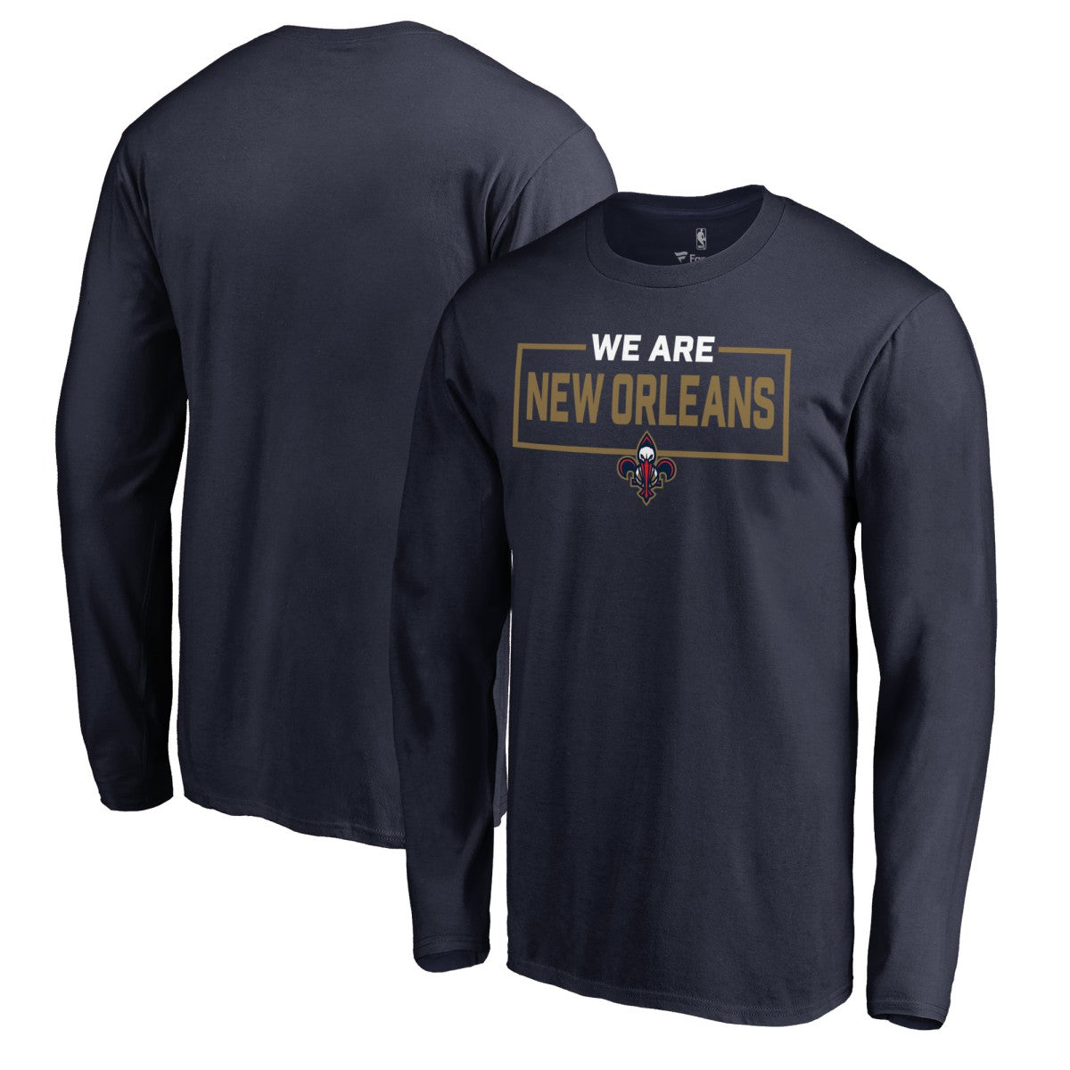 New Orleans Pelicans We Are Iconic Collection Long Sleeve T-Shirt Navy - NBA