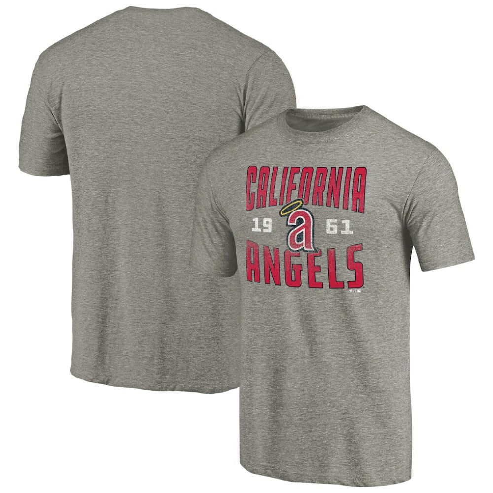 California Angels Cooperstown Collection Vintage Antique Stack Tri-Blend T-Shirt - MLB