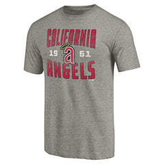 California Angels Cooperstown Collection Vintage Antique Stack Tri-Blend T-Shirt - MLB
