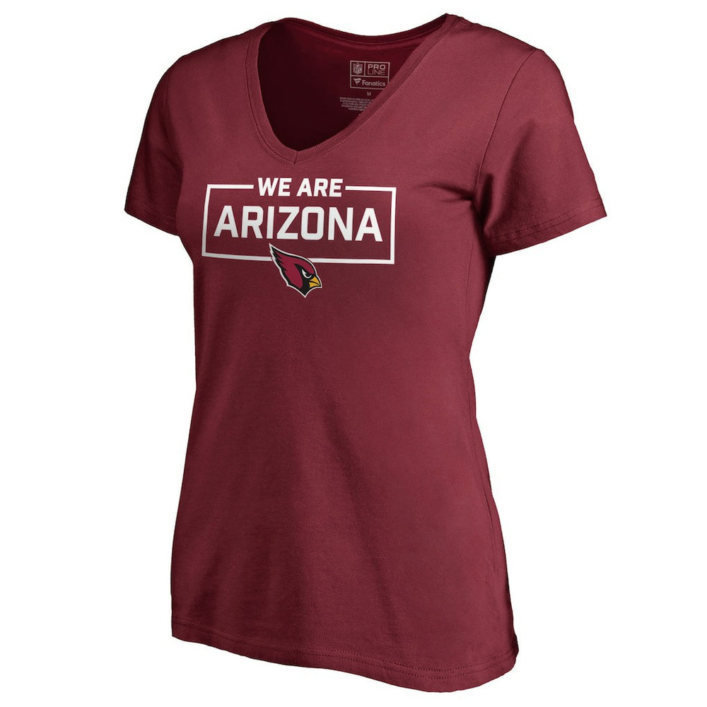 Arizona Cardinals Women's We Are Icon V-Neck T-Shirt Cardinal | NFL