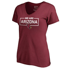 Arizona Cardinals Women's We Are Icon V-Neck T-Shirt Cardinal | NFL