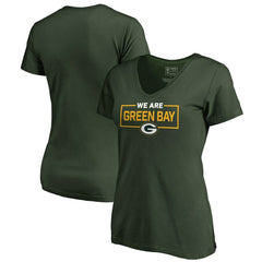 Green Bay Packers Women's We Are Icon V-Neck T-Shirt Green | NFL
