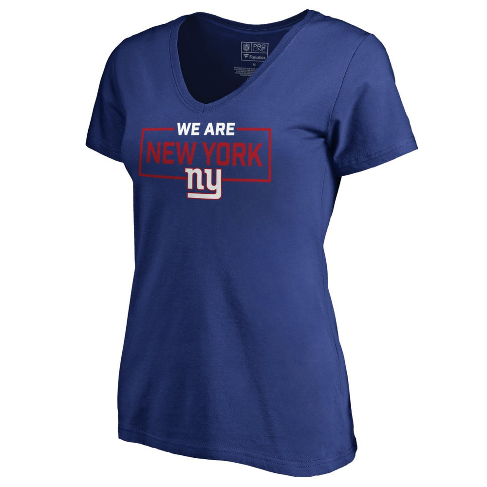 New York Giants Women's We Are Icon V-Neck T-Shirt Royal | NFL