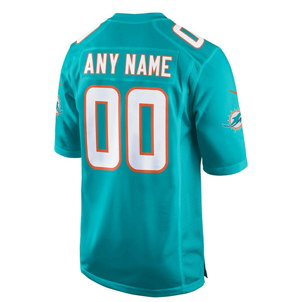 Miami Dolphins Youth Custom Game Jersey Aqua | Nike for Sale