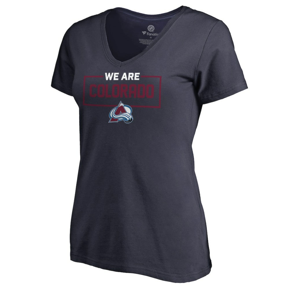 Colorado Avalanche Women's Iconic Collection V-Neck T-Shirt - Navy - NHL