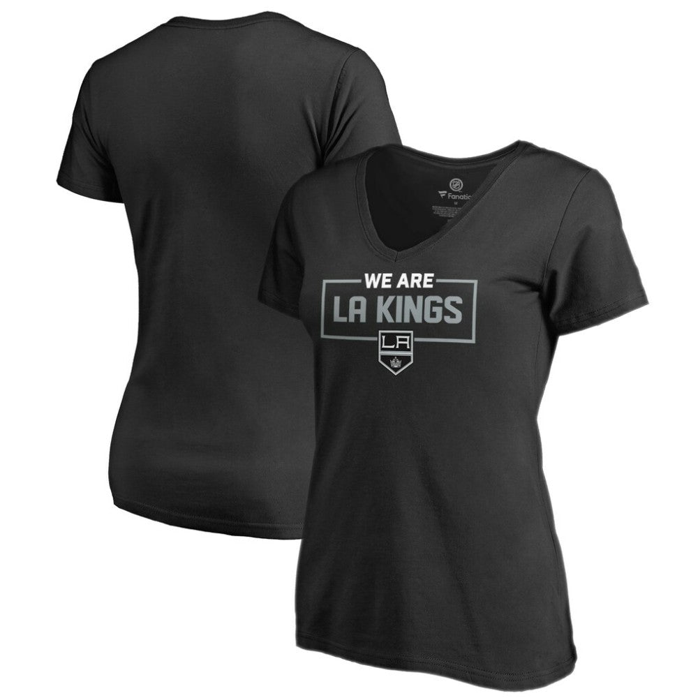 Los Angeles Kings Women's Iconic Collection V-Neck T-Shirt - Black - NHL