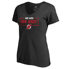 New Jersey Devils Women's Iconic Collection V-Neck T-Shirt - Black - NHL