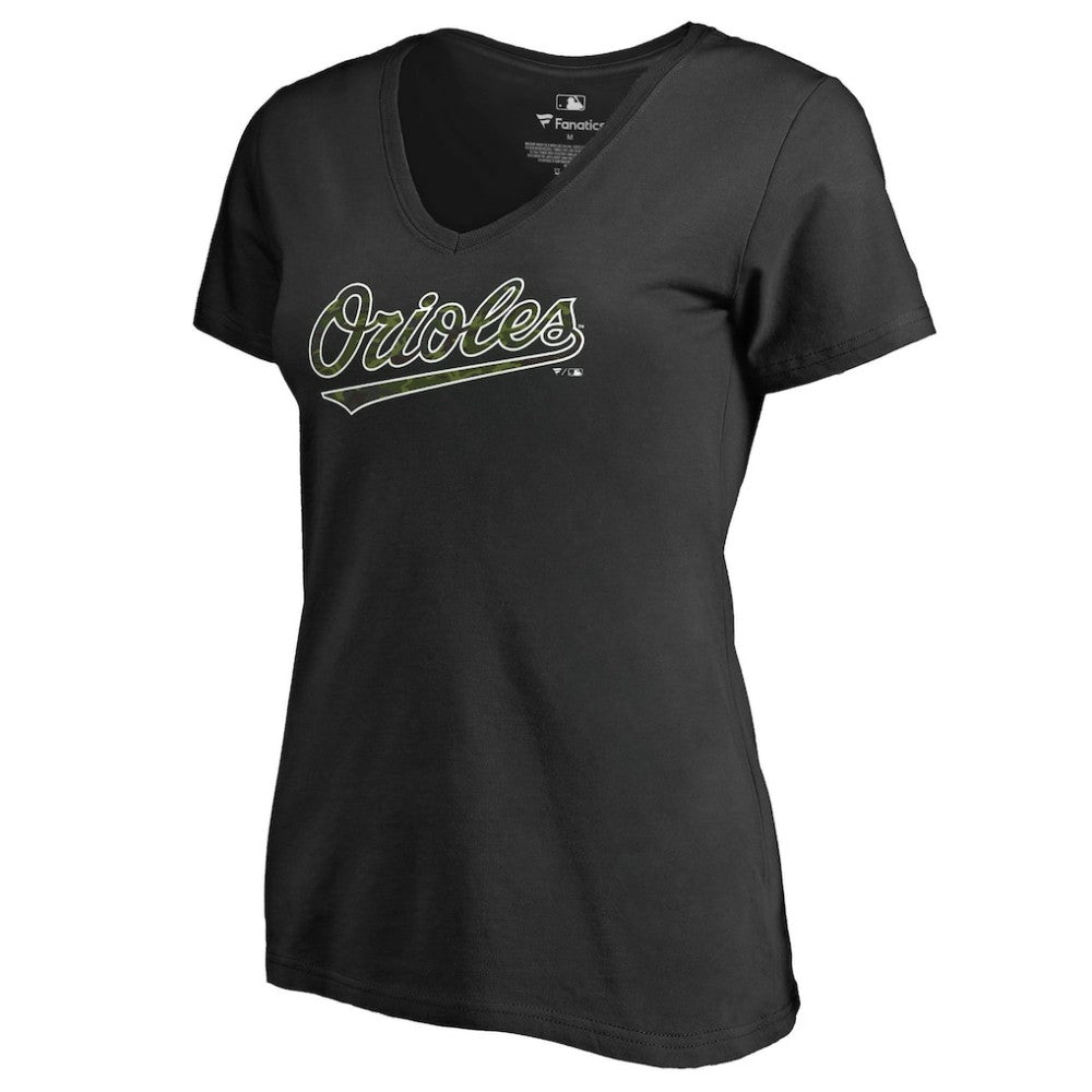 Baltimore Orioles Women's Armed Forces Wordmark T-Shirt - MLB