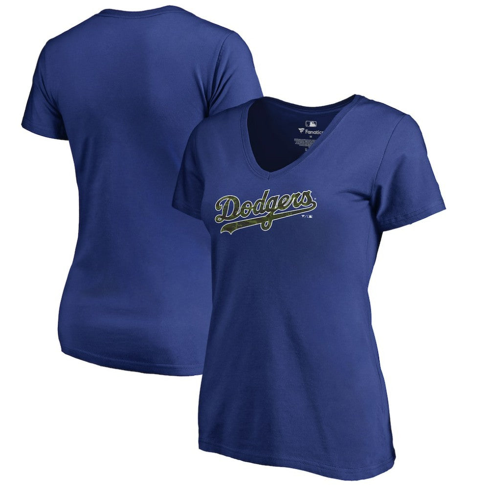 Los Angeles Dodgers Women's Armed Forces Wordmark T-Shirt - MLB