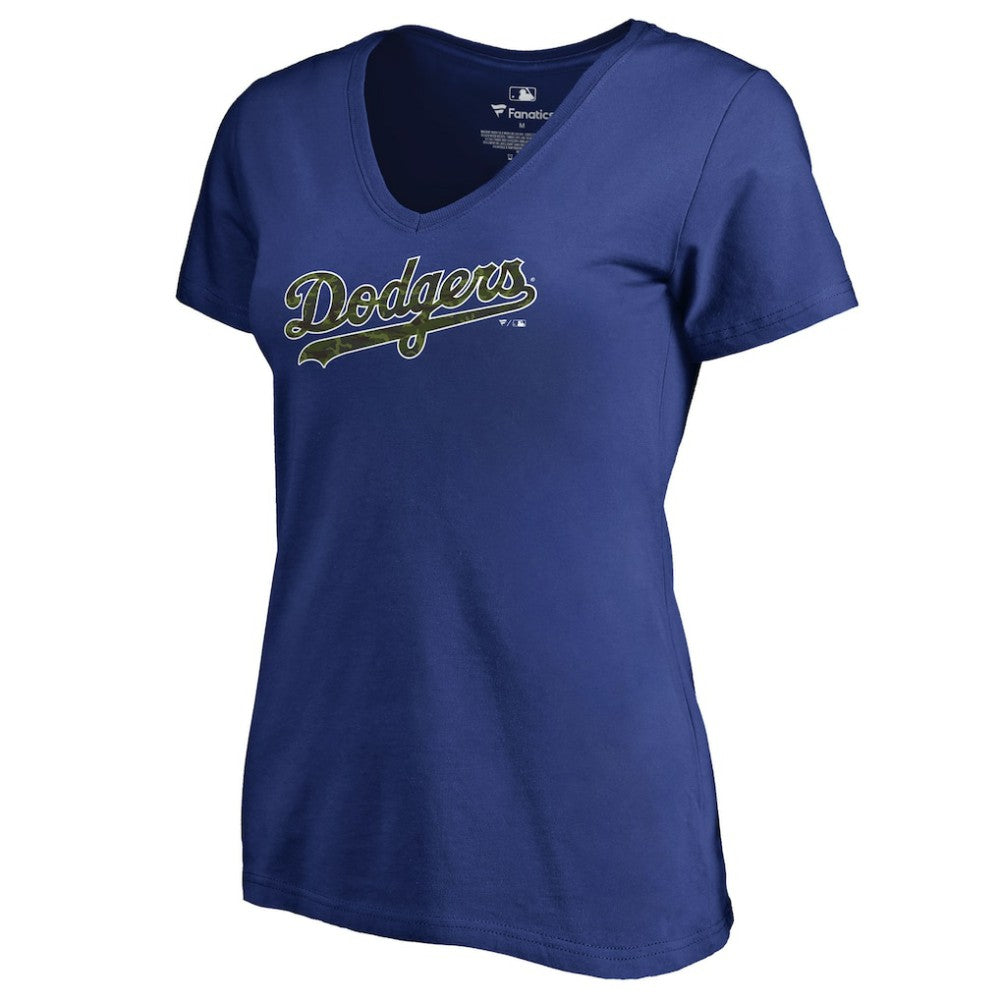 Los Angeles Dodgers Women's Armed Forces Wordmark T-Shirt - MLB