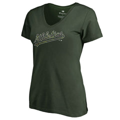 Athletics Women's Armed Forces Wordmark T-Shirt - MLB