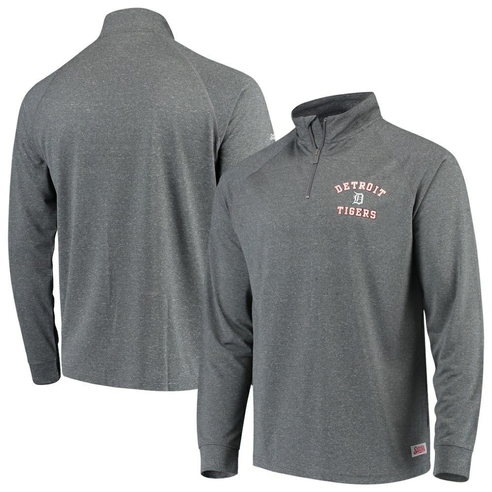 Detroit Tigers Stitches Team Raglan Quarter-Zip Pullover Jacket - MLB