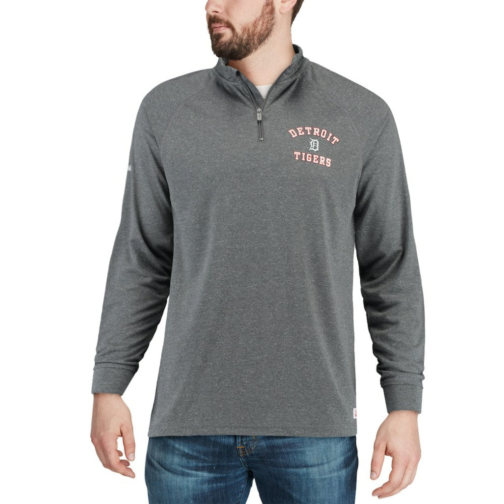 Detroit Tigers Stitches Team Raglan Quarter-Zip Pullover Jacket - MLB