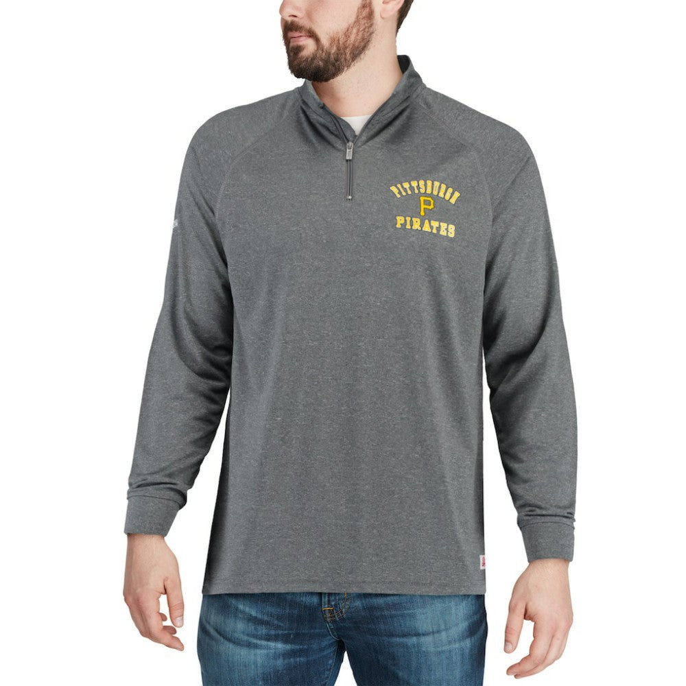 Pittsburgh Pirates Stitches Team Raglan Quarter-Zip Pullover Jacket - MLB