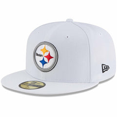 Pittsburgh Steelers New Era Omaha 59FIFTY Fitted Hat White | NFL