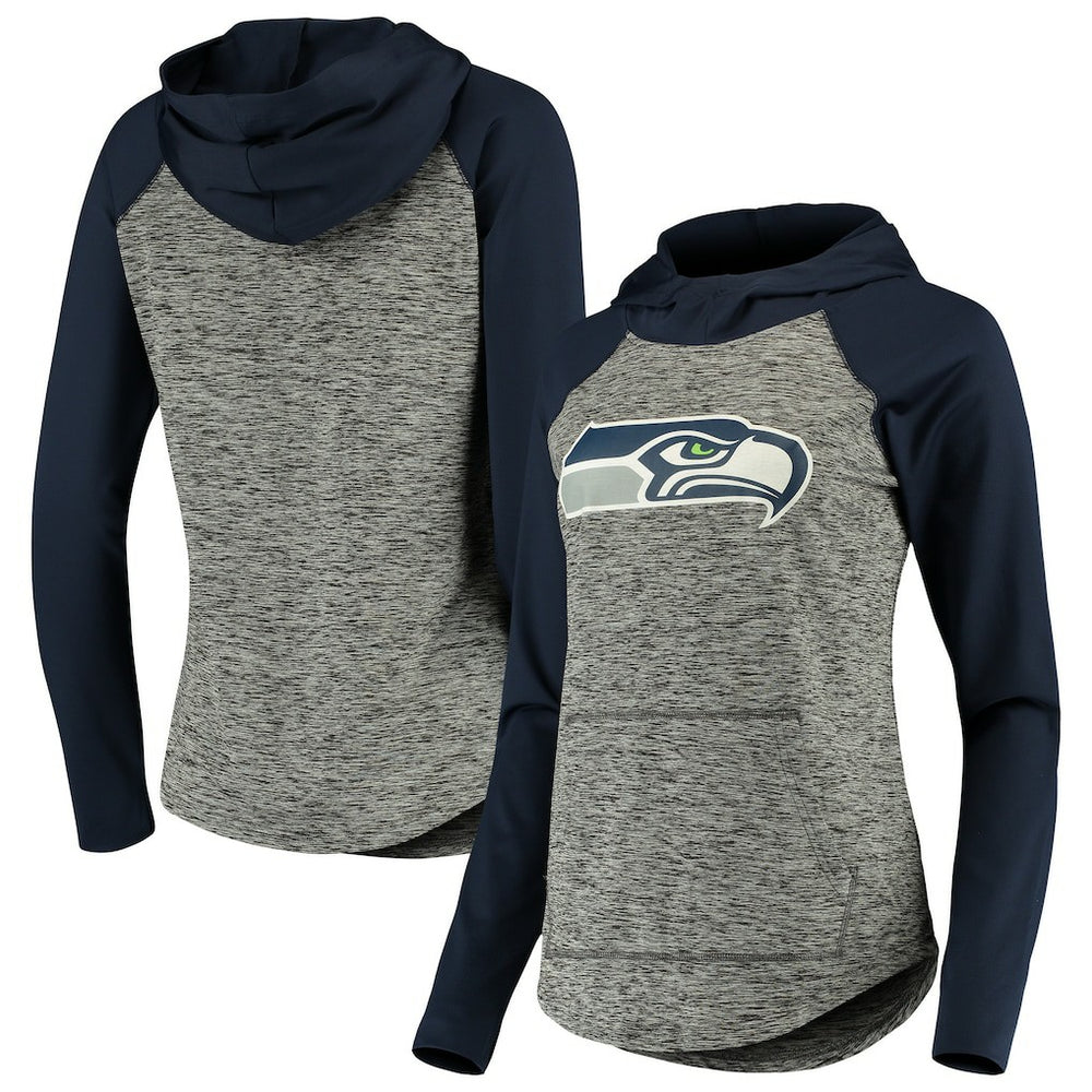 Seattle Seahawks G-III 4Her by Carl Banks Women's Championship Ring Pullover Hoodie Heathered Gray/College Navy | NFL