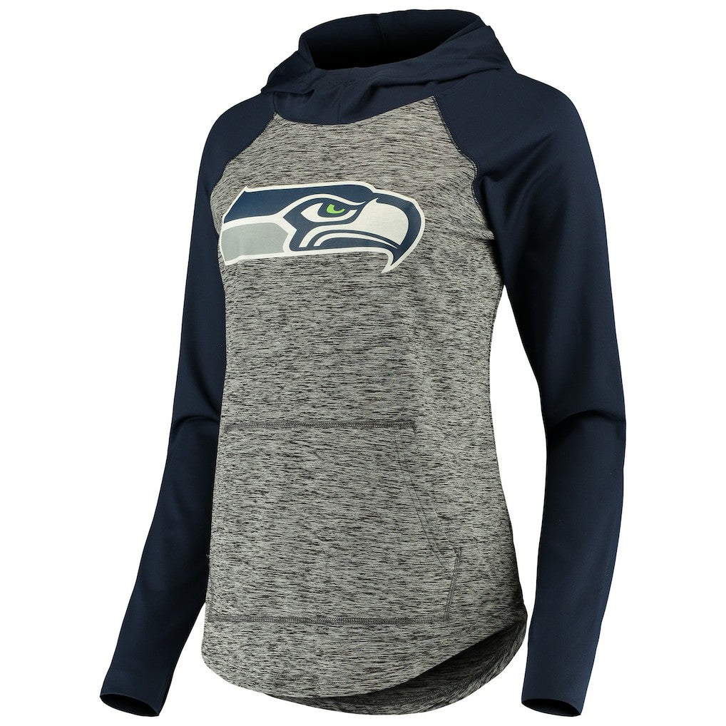 Seattle Seahawks G-III 4Her by Carl Banks Women's Championship Ring Pullover Hoodie Heathered Gray/College Navy | NFL
