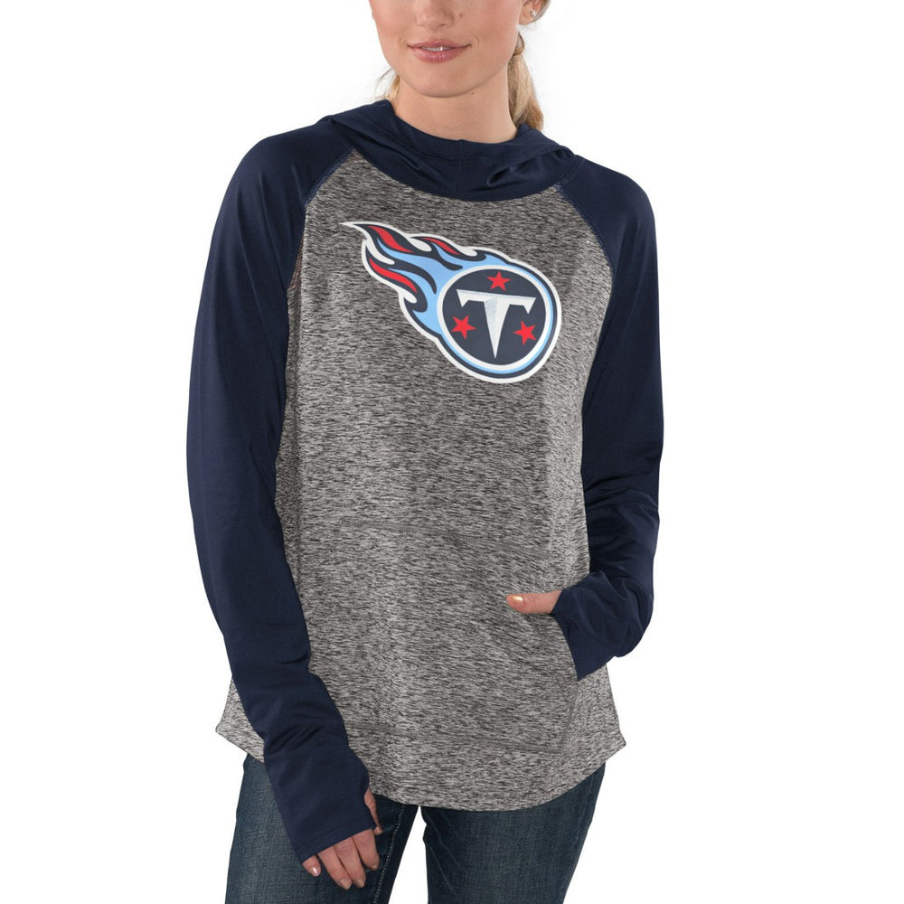 Tennessee Titans G-III 4Her by Carl Banks Women's Championship Ring Pullover Hoodie Heathered Gray/Navy | NFL