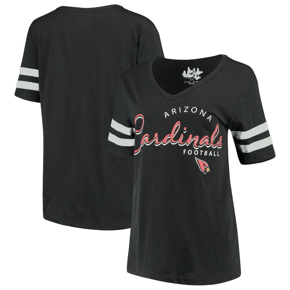 Arizona Cardinals Touch Women's Triple Play V-Neck T-Shirt Black | NFL