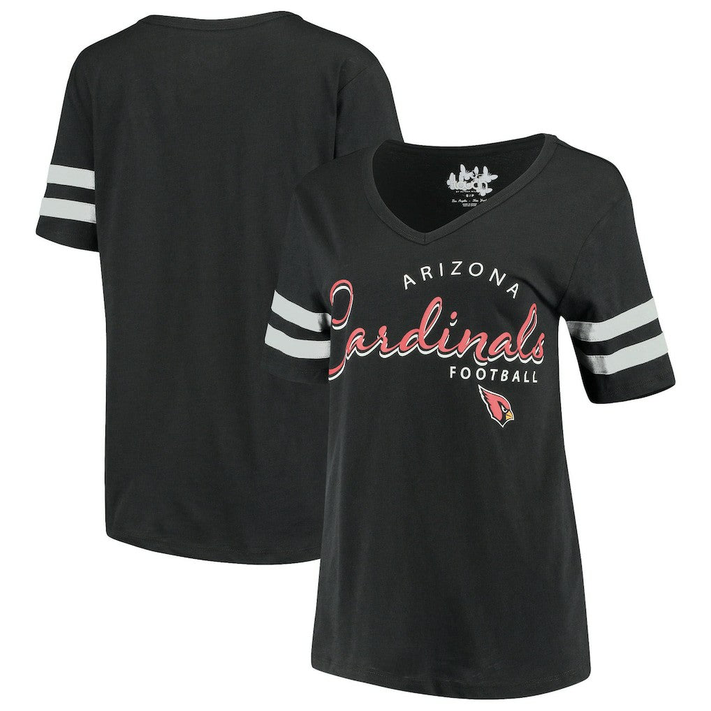 Arizona Cardinals Touch Women's Triple Play V-Neck T-Shirt Black | NFL