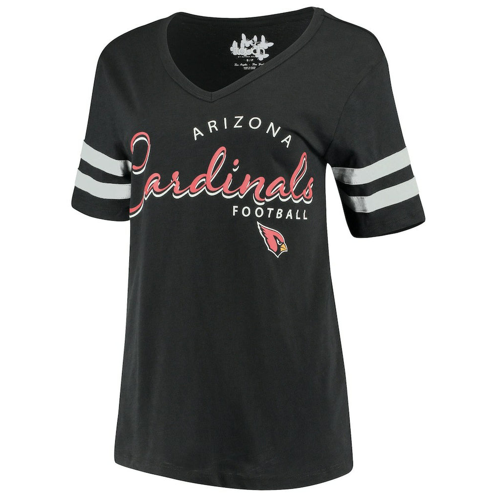 Arizona Cardinals Touch Women's Triple Play V-Neck T-Shirt Black | NFL