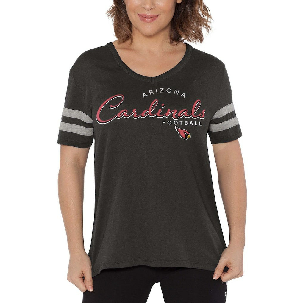 Arizona Cardinals Touch Women's Triple Play V-Neck T-Shirt Black | NFL