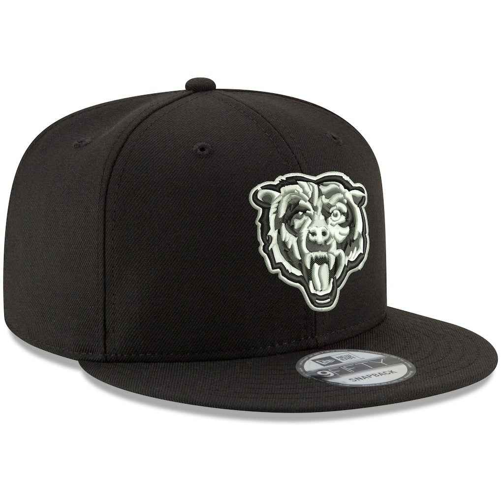 Chicago Bears New Era B-Dub 9FIFTY Adjustable Hat Black | NFL