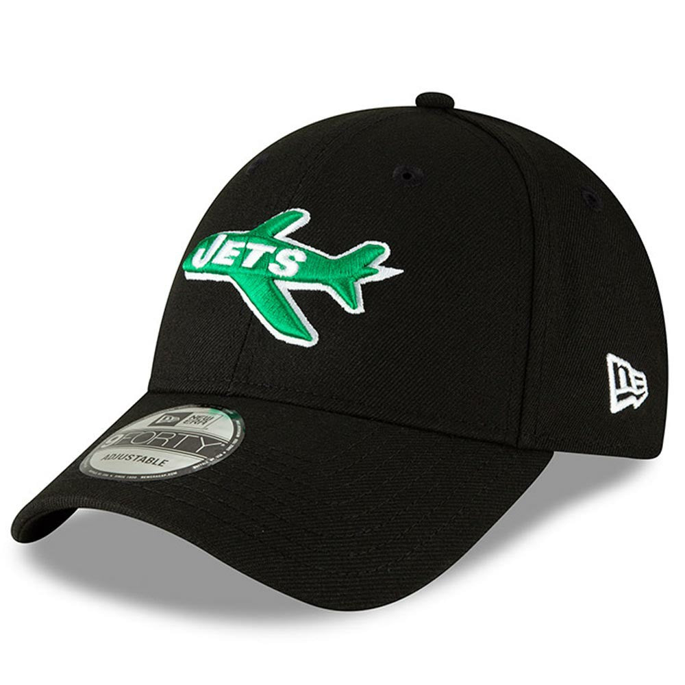 New York Jets New Era The League Throwback 9FORTY Adjustable Hat Black | NFL