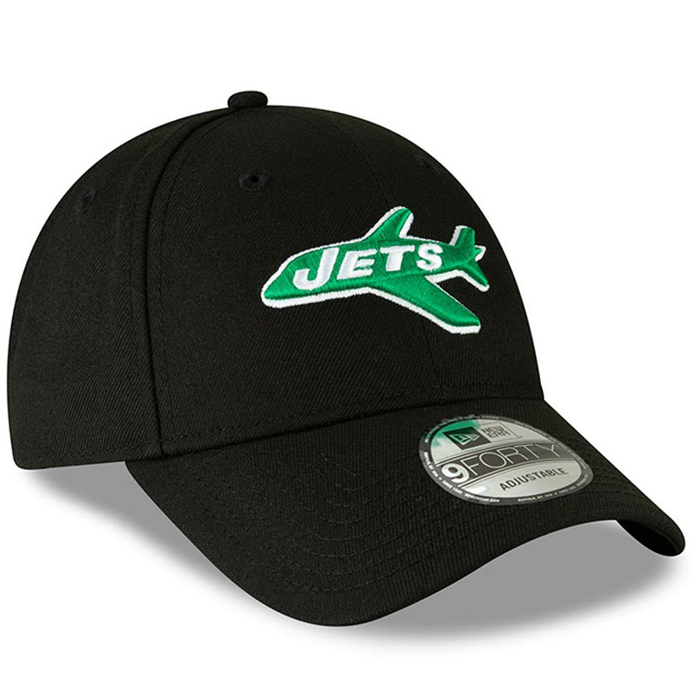 New York Jets New Era The League Throwback 9FORTY Adjustable Hat Black | NFL