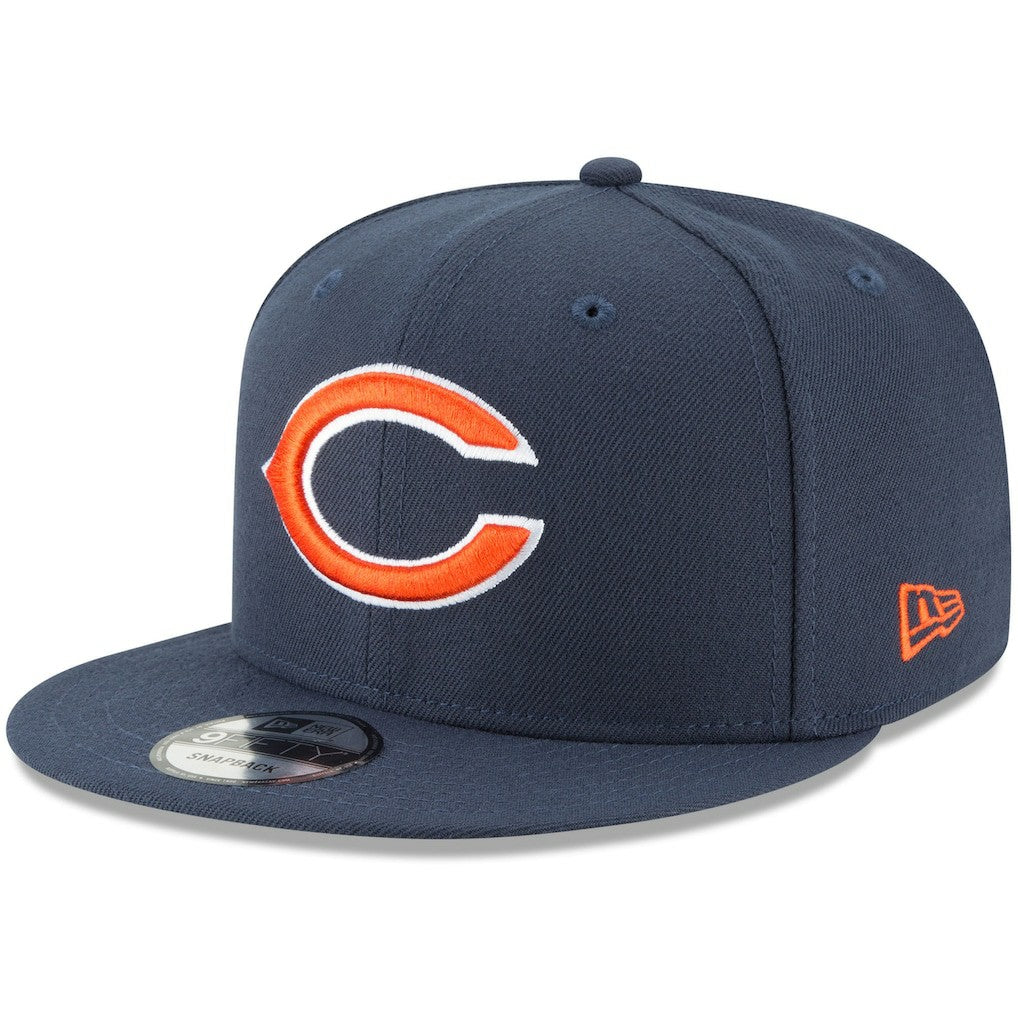 Chicago Bears New Era Basic 9FIFTY Adjustable Snapback Hat Navy | NFL