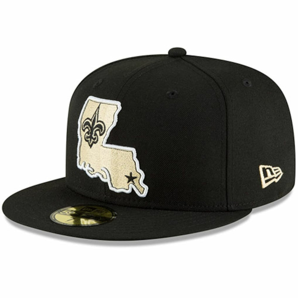 New Orleans Saints New Era Omaha 59FIFTY Fitted Hat Black | NFL