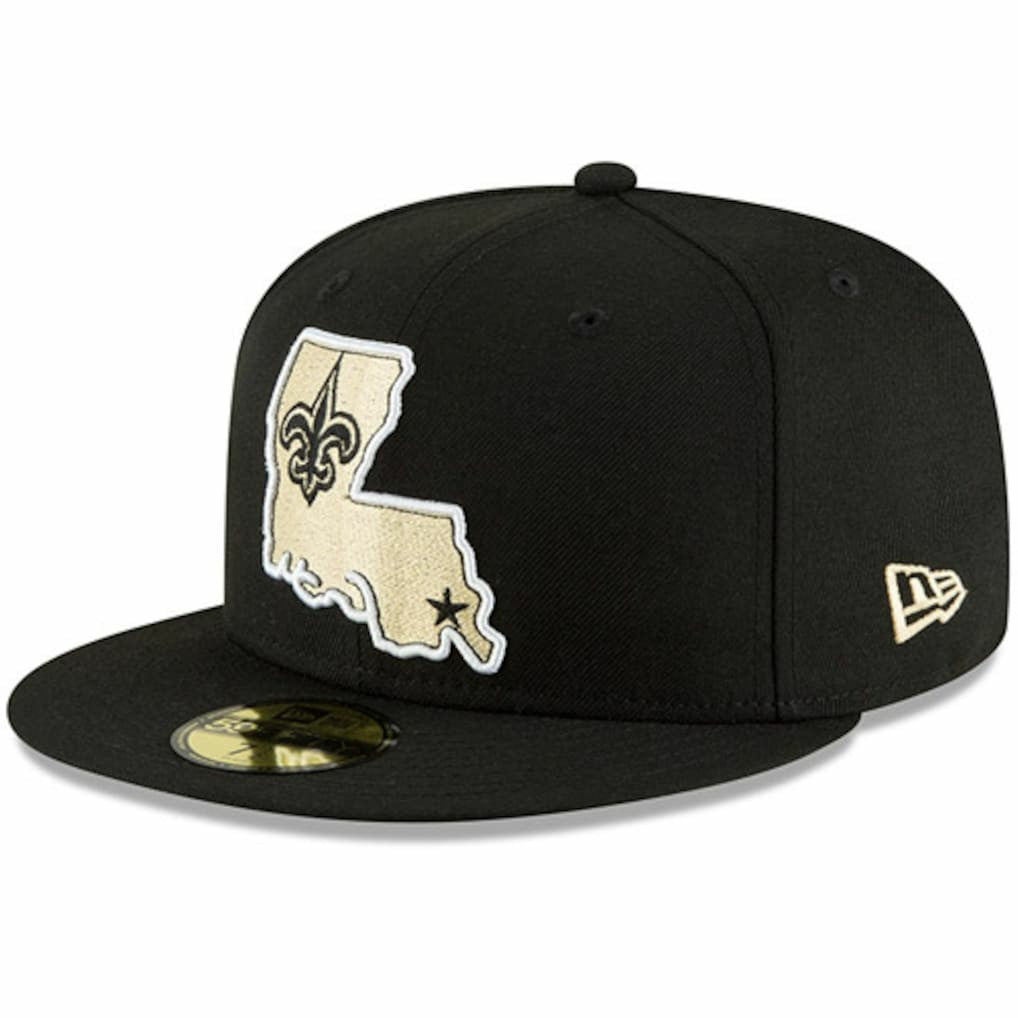 New Orleans Saints New Era Omaha 59FIFTY Fitted Hat Black | NFL