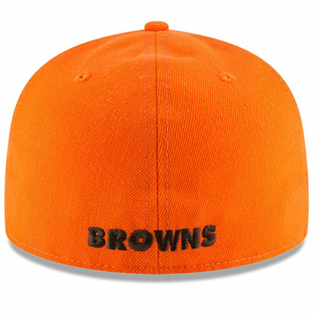Cleveland Browns New Era Omaha Brownie The Elf Throwback 59FIFTY Fitted Hat Orange | NFL