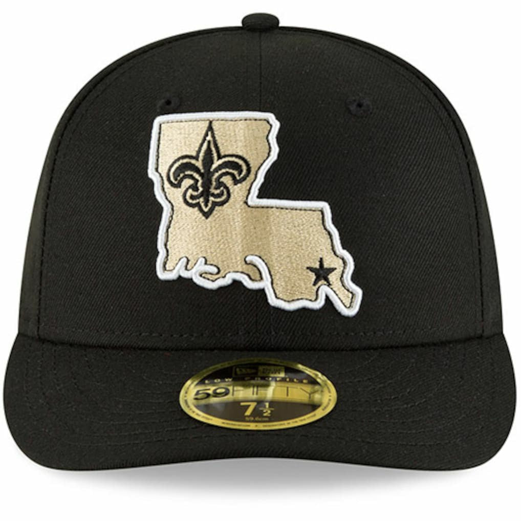 New Orleans Saints New Era Alternate Logo Omaha Low Profile 59FIFTY Fitted Hat Black | NFL