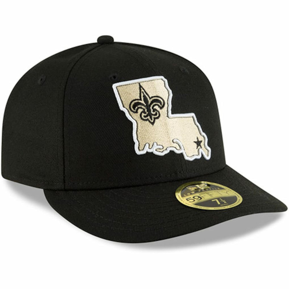 New Orleans Saints New Era Alternate Logo Omaha Low Profile 59FIFTY Fitted Hat Black | NFL