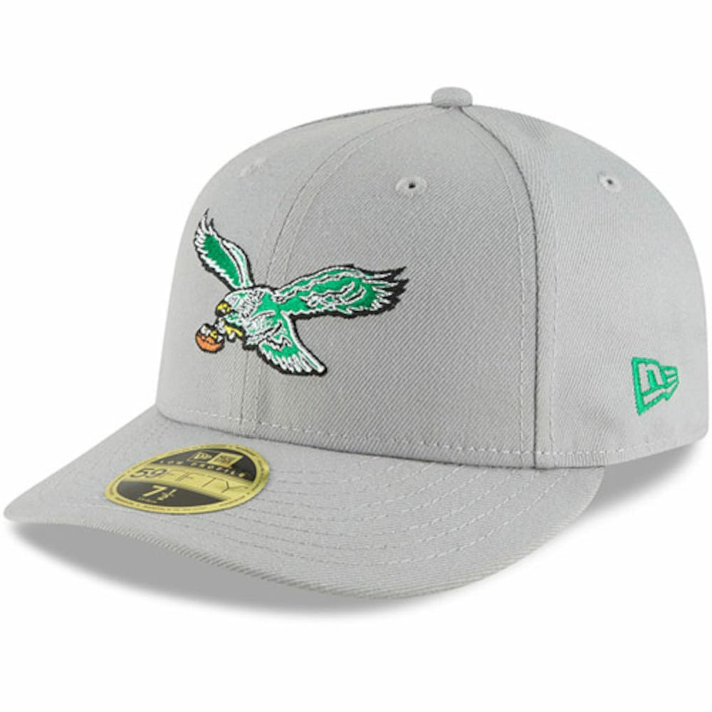 Philadelphia Eagles New Era Omaha Throwback Low Profile 59FIFTY Fitted Hat Gray | NFL