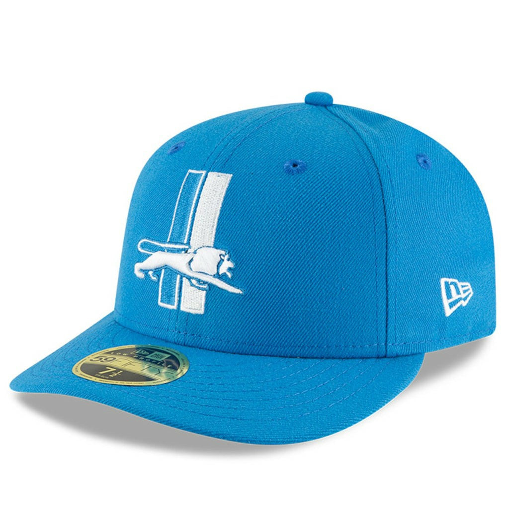Detroit Lions New Era Omaha Throwback Low Profile 59FIFTY Fitted Hat Blue | NFL