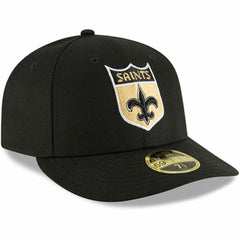 New Orleans Saints New Era Omaha Throwback Low Profile 59FIFTY Fitted Hat Black | NFL