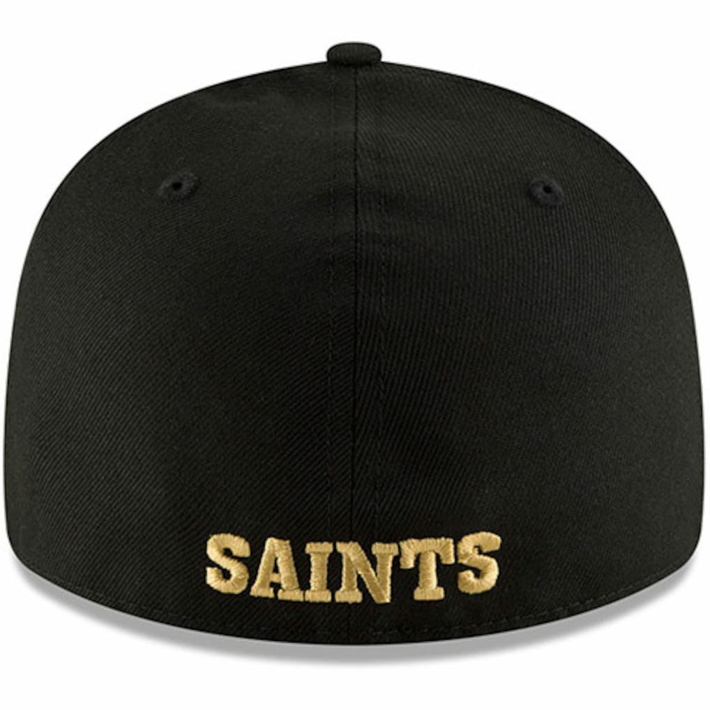 New Orleans Saints New Era Omaha Throwback Low Profile 59FIFTY Fitted Hat Black | NFL